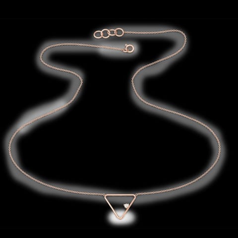 Minimalistic Trigon Diamond Necklace