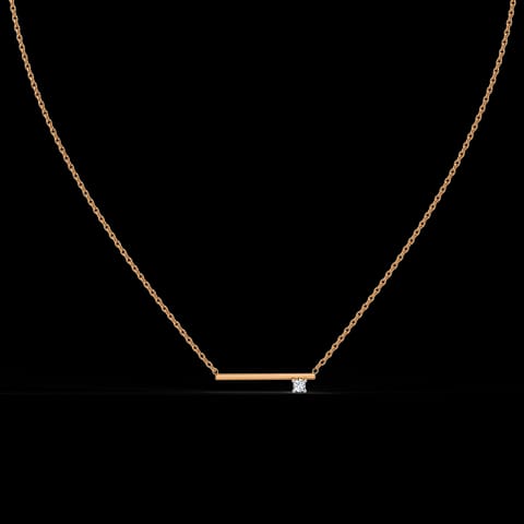 Minimalistic Bar Diamond Necklace