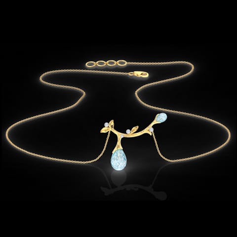 Stalk Dewdrops Gemstone Necklace Stalk Dewdrops Gemstone Necklace