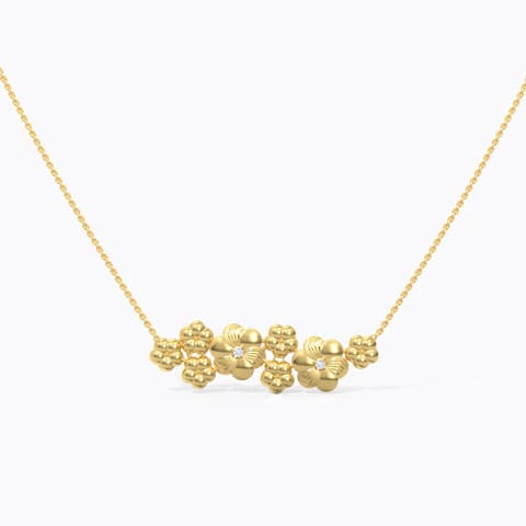 Clustered Floral Diamond Necklace Clustered Floral Diamond Necklace