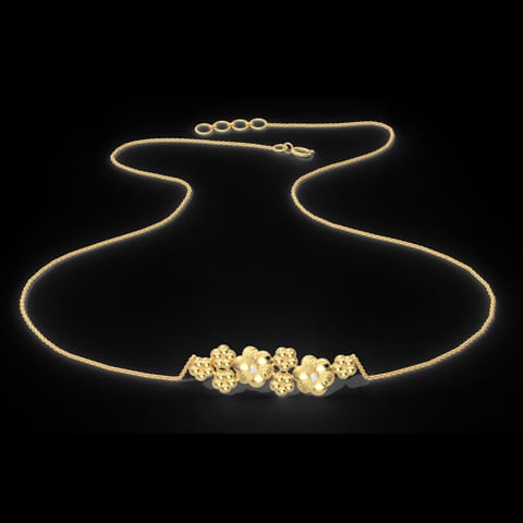Clustered Floral Diamond Necklace Clustered Floral Diamond Necklace