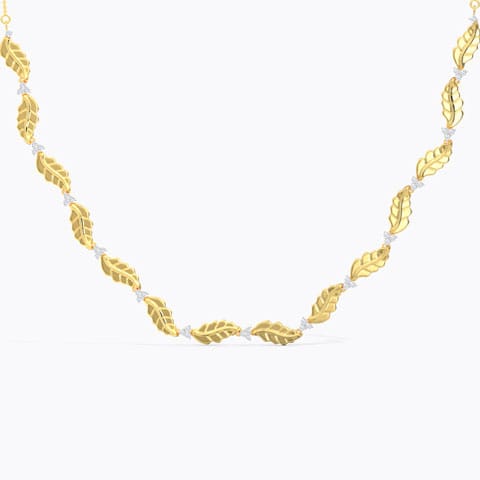 Netra Leaf Diamond Necklace