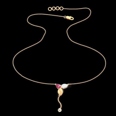 Elegant Leaflet Gemstone Necklace Elegant Leaflet Gemstone Necklace