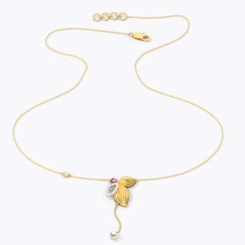 Graceful Leaflet Gemstone Necklace Graceful Leaflet Gemstone Necklace