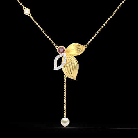 Graceful Leaflet Gemstone Necklace Graceful Leaflet Gemstone Necklace
