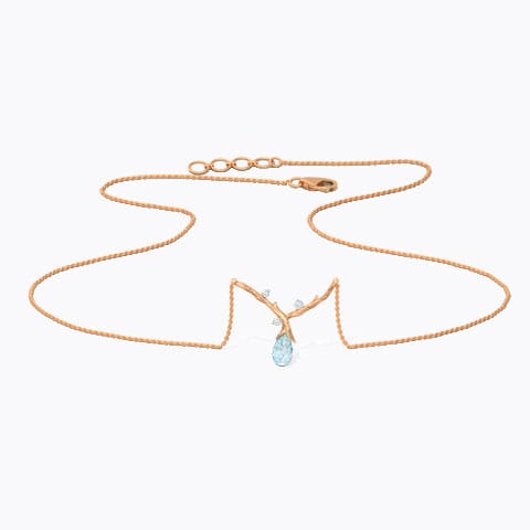 Sprig Dewdrops Gemstone Necklace