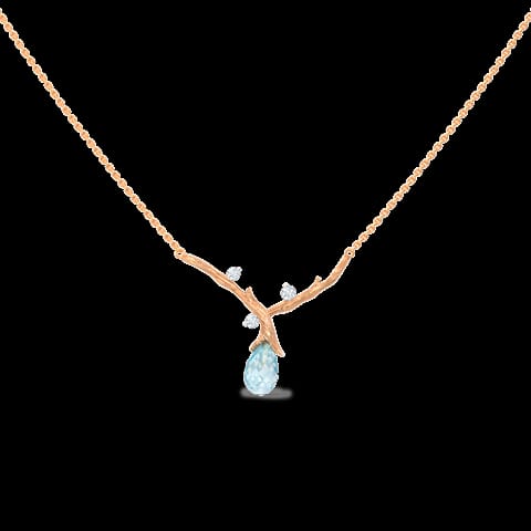 Sprig Dewdrops Gemstone Necklace