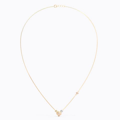 Erin Square Diamond Necklace