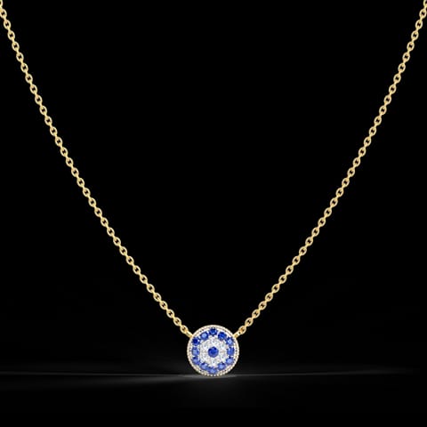 Halo Evil Eye Gemstone Necklace Halo Evil Eye Gemstone Necklace