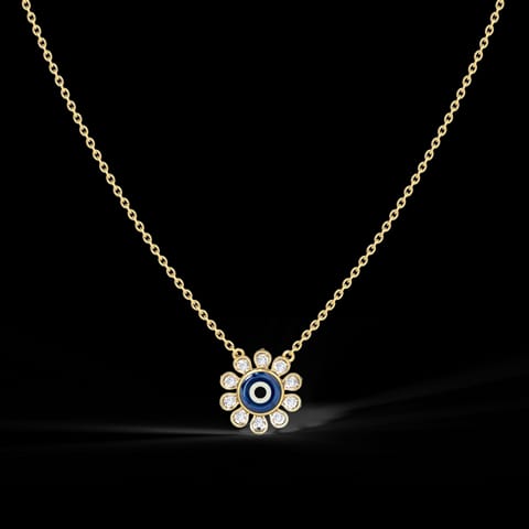 Glow Evil Eye Gemstone Necklace Glow Evil Eye Gemstone Necklace