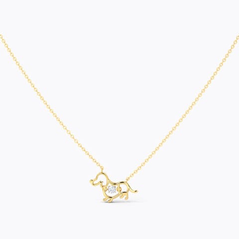 Pup Heartbeat Diamond Necklace