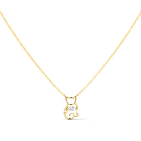 Kitten Heartbeat Diamond Necklace Kitten Heartbeat Diamond Necklace