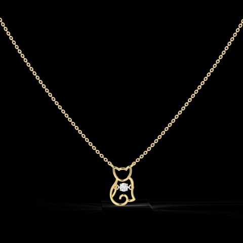 Kitten Heartbeat Diamond Necklace Kitten Heartbeat Diamond Necklace