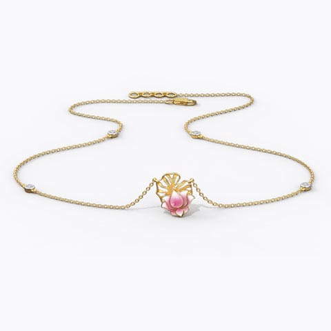 Grace Lotus Diamond Necklace