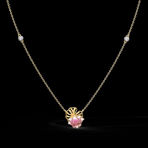 Grace Lotus Diamond Necklace