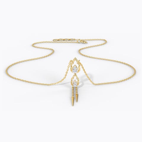 Florid Lariat Diamond Necklace