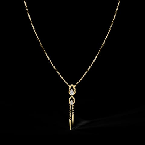 Florid Lariat Diamond Necklace
