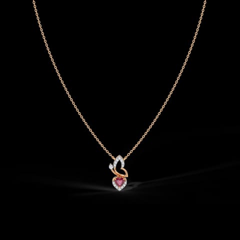 Flappy Heart Gemstone Necklace