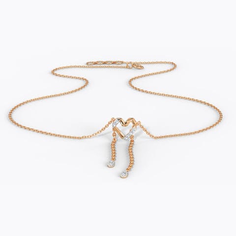 Twirling Heart Diamond Lariat Necklace Twirling Heart Diamond Lariat Necklace