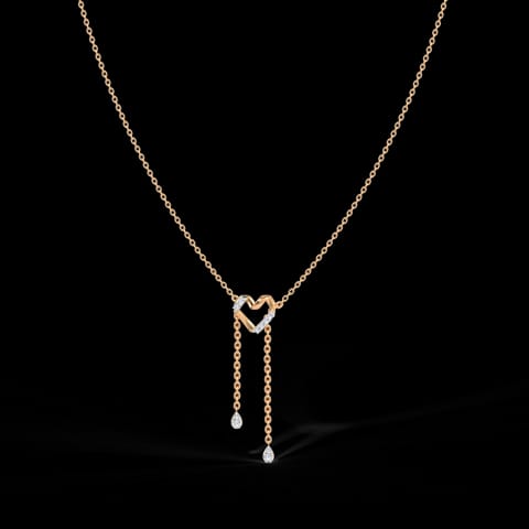 Twirling Heart Diamond Lariat Necklace Twirling Heart Diamond Lariat Necklace