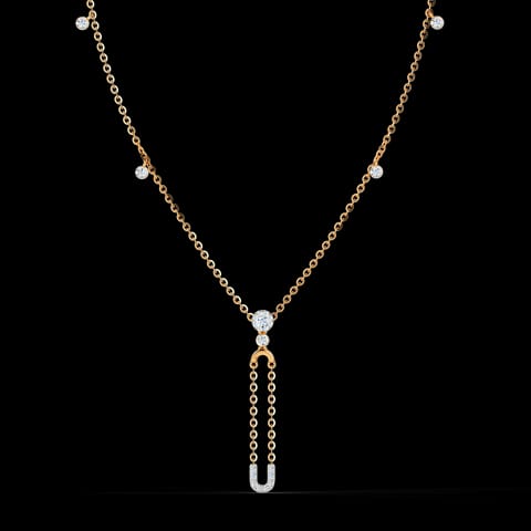 Curvy Diamond Lariat Necklace Curvy Diamond Lariat Necklace