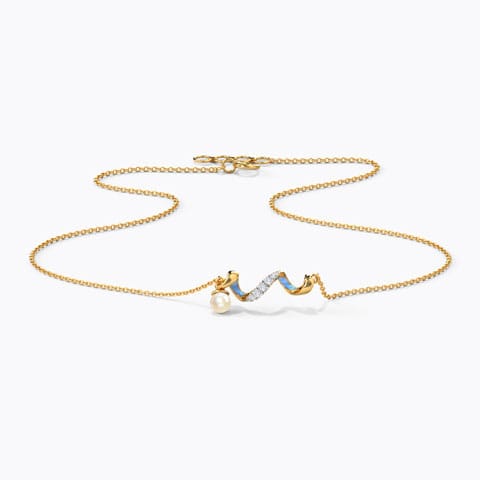 Azure Twirl Pearl Necklace