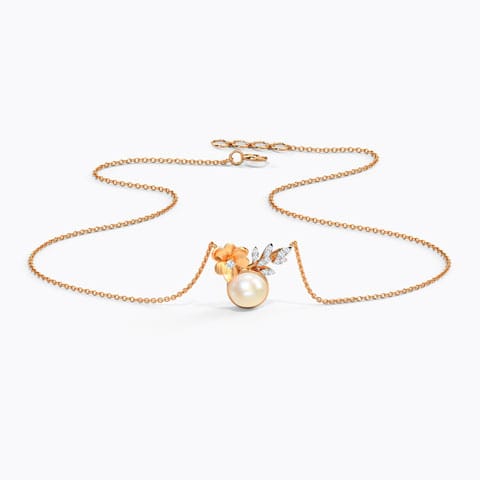 Periwinkle Pearl Diamond Necklace Periwinkle Pearl Diamond Necklace