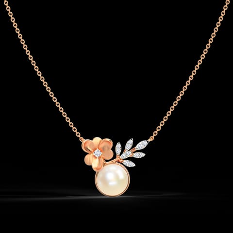 Periwinkle Pearl Diamond Necklace Periwinkle Pearl Diamond Necklace