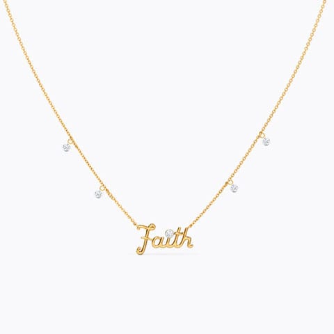 Stylish Faith Diamond Necklace