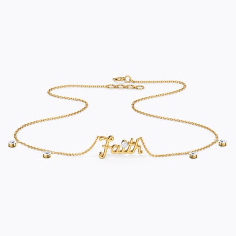 Stylish Faith Diamond Necklace