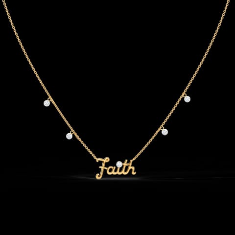 Stylish Faith Diamond Necklace