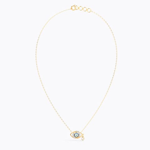 Modish Evil Eye Pearl Necklace Modish Evil Eye Pearl Necklace
