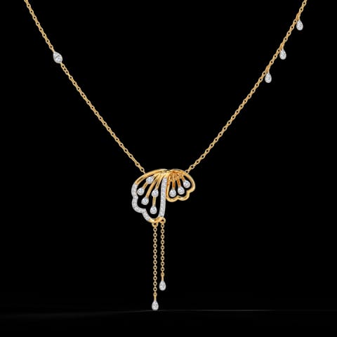 Ileana wave Diamond Necklace