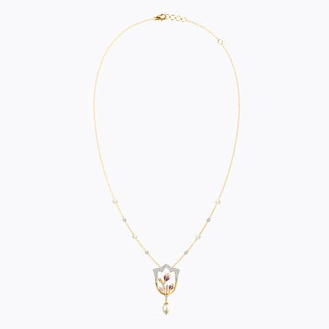 Blooming In Tulip Gemstone Necklace Blooming In Tulip Gemstone Necklace