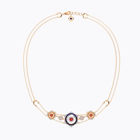 Glittery Bloom Gemstone Necklace