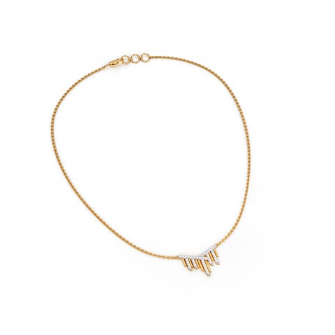 Wave Flow Diamond Necklace