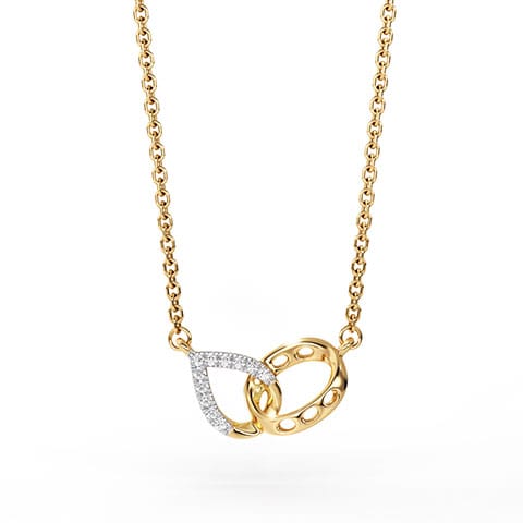 Teardrop Link Diamond Necklace