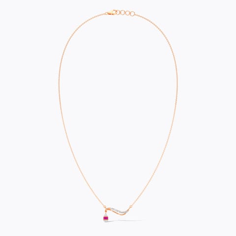 Curved Drop Gemstone Pendant Necklace Curved Drop Gemstone Pendant Necklace