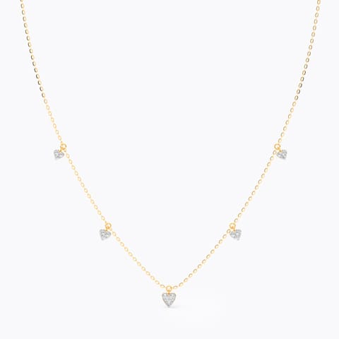 Hanging Hearts Diamond Necklace Hanging Hearts Diamond Necklace