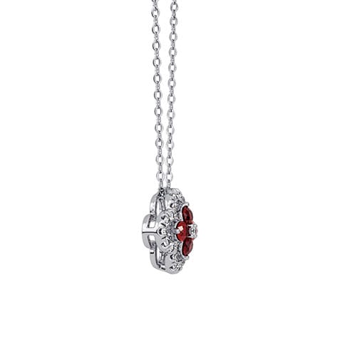 Ruby Blossom of Fortune Gemstone Necklace Ruby Blossom of Fortune Gemstone Necklace