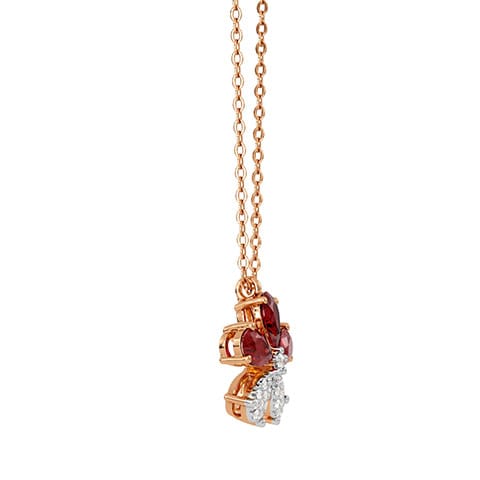 Festive Ruby Bow Gemstone Necklace Festive Ruby Bow Gemstone Necklace