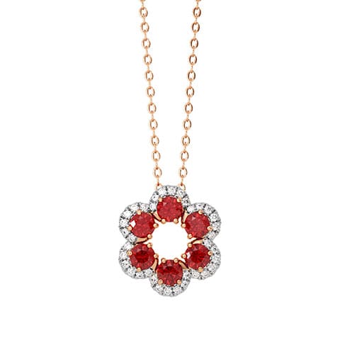 Berry Blossom Gemstone Necklace