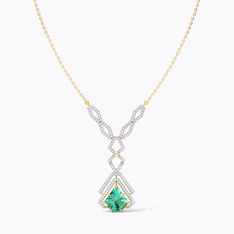 Green Cinque Gemstone Necklace
