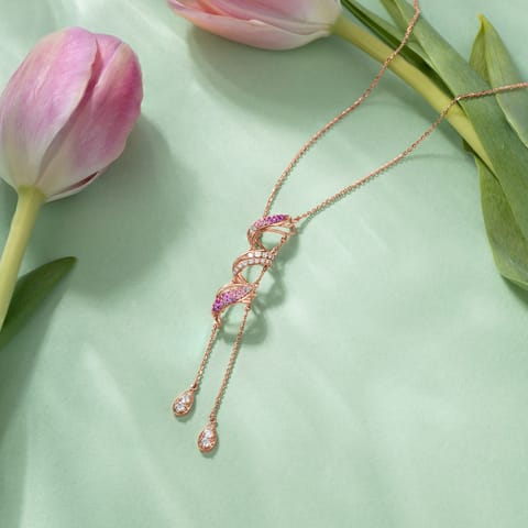 Alluring Pink Gemstone Necklace