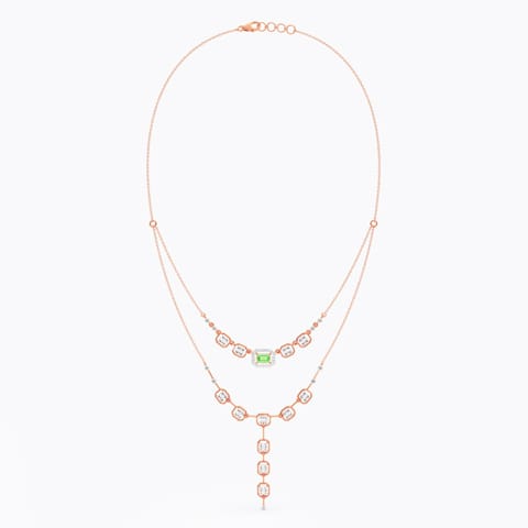 Green Drizzle Gemstone Necklace Green Drizzle Gemstone Necklace