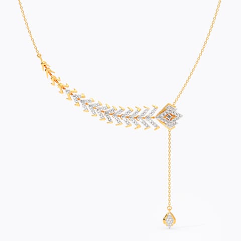 Sparkling Quill Diamond Necklace