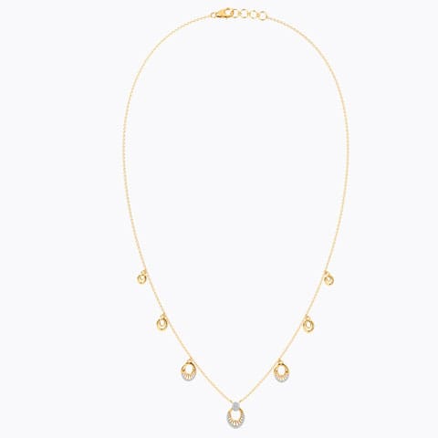 Hovering Ovate Diamond Necklace