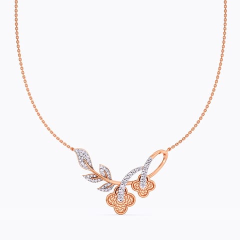 Petal Guilloche Diamond Necklace Petal Guilloche Diamond Necklace