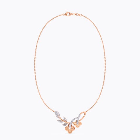 Petal Guilloche Diamond Necklace Petal Guilloche Diamond Necklace
