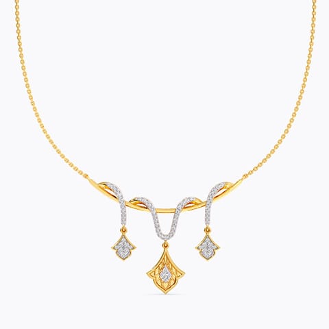 Guilloche Radiance Diamond Necklace